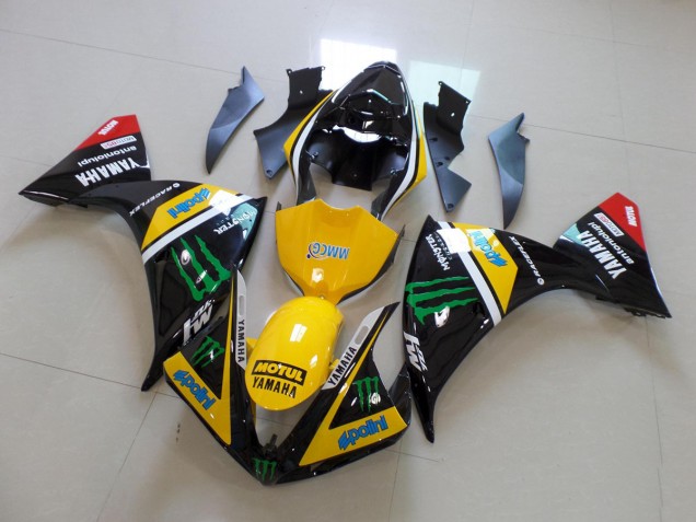 Kits Completo Carenado Moto Yamaha R1 2012-2014 - Amarillo Negro Monster Kits Completo Carenado Moto Yamaha R1 2012-2014 - Amarillo Negro Monster