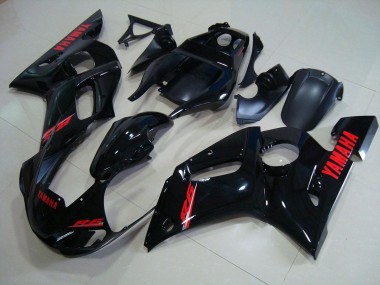 Kits Completo Carenado Moto Yamaha R6 1998-2002 - Brillante Negro Rojo Calcomanías