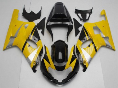 Mejores Carenados Moto Suzuki GSXR 600/750 2001-2003 - Amarillo Plata Negro Brillante