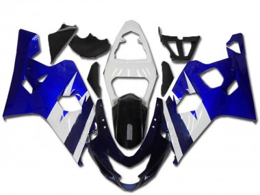 Mejores Kits Carenado Moto Suzuki GSXR 600/750 2004-2005 - Blanco Azul Negro