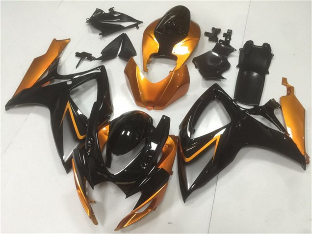 Mejores Carenados Moto Suzuki GSXR 600/750 2006-2007 - Naranja Negro Brillante