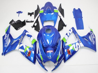 Mejores Carenados Moto Suzuki GSXR 600/750 2006-2007 - Azul Blanco Verde Rojo