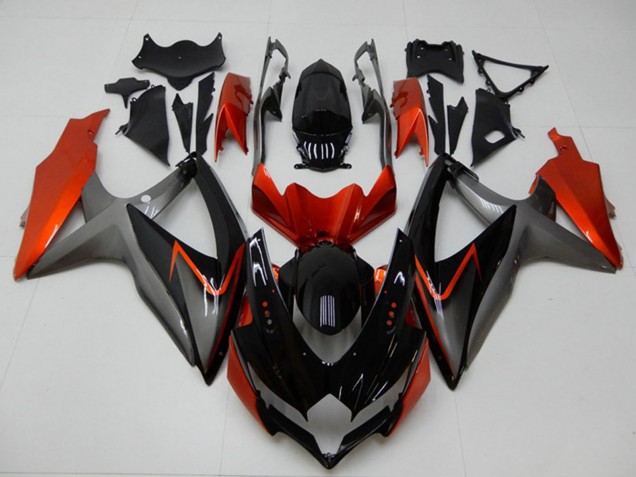Mejores Carenados Moto Suzuki GSXR 600/750 2008-2010 - Naranja Gris Negro Brillante