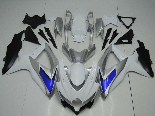 Mejores Carenados Moto Suzuki GSXR 600/750 2008-2010 - Plata Blanco Azul Negro