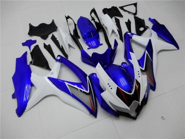Mejores Carenados Moto Suzuki GSXR 600/750 2008-2010 - Blanco Azul Negro Rojo Línea