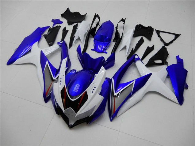Mejores Carenados Moto Suzuki GSXR 600/750 2008-2010 - Blanco Azul Negro Rojo Línea