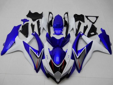 Mejores Carenados Moto Suzuki GSXR 600/750 2008-2010 - Blanco Azul Negro Rojo Línea