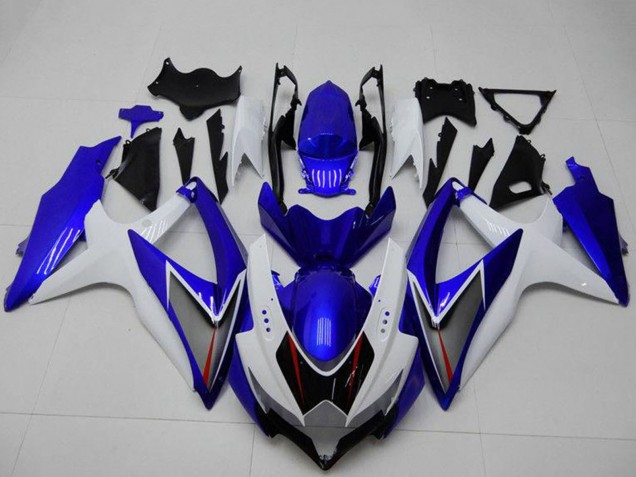 Mejores Carenados Moto Suzuki GSXR 600/750 2008-2010 - Blanco Azul Negro Rojo Línea