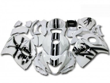 Mejores Carenados Moto Suzuki GSXR 1300 Hayabusa 2008-2020 - Blanco Perla Negro