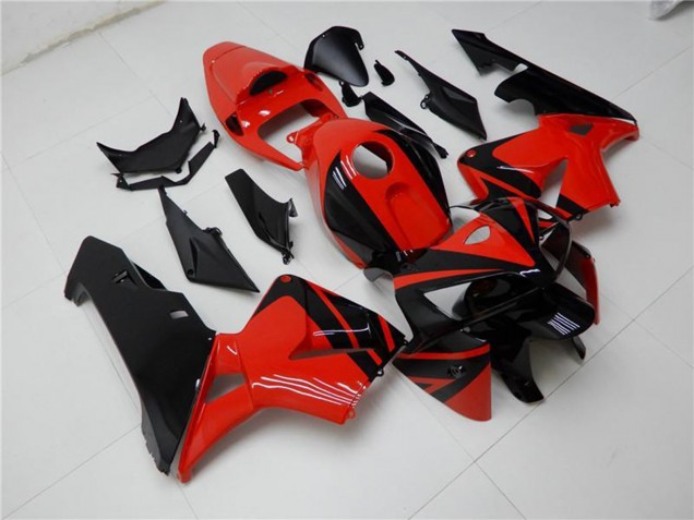 Mejores Carenados ABS Honda CBR600RR 2005-2006 - Rojo Negro