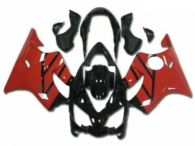 Mejores Kits Carenados Moto Honda CBR600 F4i 2004-2007 - Rojo Negro Brillante