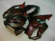 Mejores Carenados Moto Honda CBR600 F4i 2004-2007 - Negro Brillante Rojo Llama