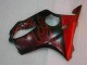 Mejores Carenados Moto Honda CBR600 F4i 2004-2007 - Negro Brillante Rojo Llama