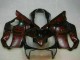 Mejores Carenados Moto Honda CBR600 F4i 2004-2007 - Negro Brillante Rojo Llama