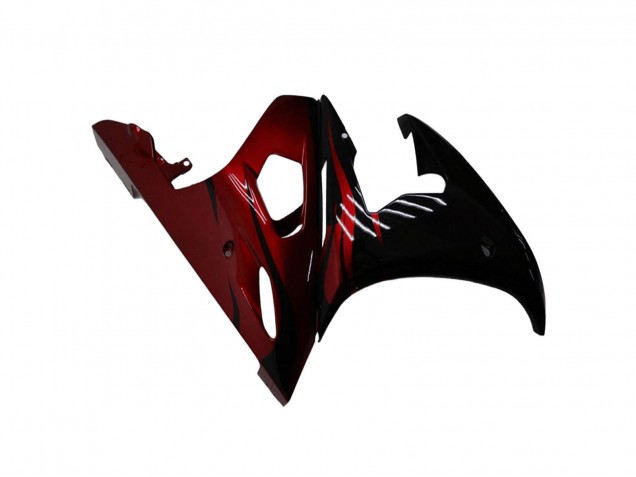 Mejores Kits Carenado Moto Yamaha YZF R6 2003-2004 - Negro Brillante Rojo