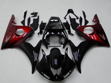 Mejores Kits Carenado Moto Yamaha YZF R6 2003-2004 - Negro Brillante Rojo