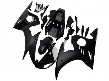 Mejores Carenados Moto Yamaha YZF R6 2003-2004 - Negro Brillante Negro Mate