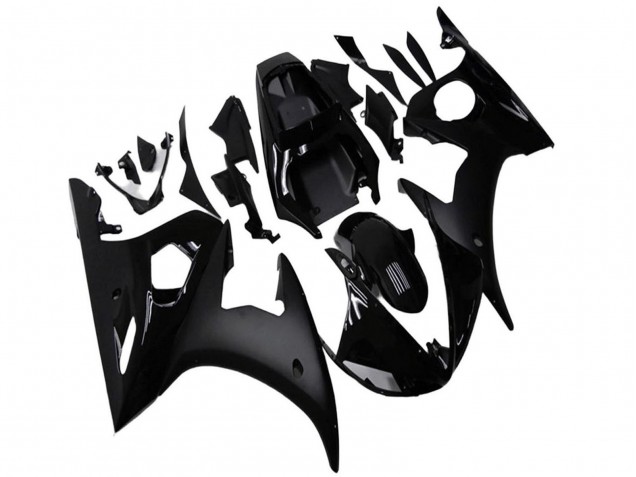 Mejores Carenados Moto Yamaha YZF R6 2003-2004 - Negro Brillante Negro Mate