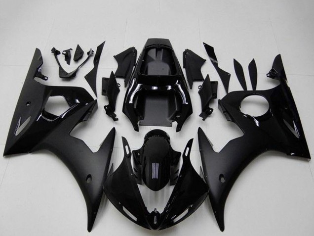 Mejores Carenados Moto Yamaha YZF R6 2003-2004 - Negro Brillante Negro Mate