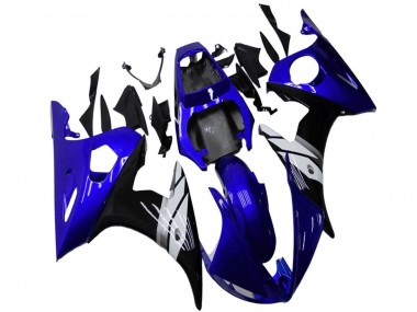 Mejores Carenados Moto Yamaha YZF R6 2003-2004 - Azul Blanco Negro Brillante