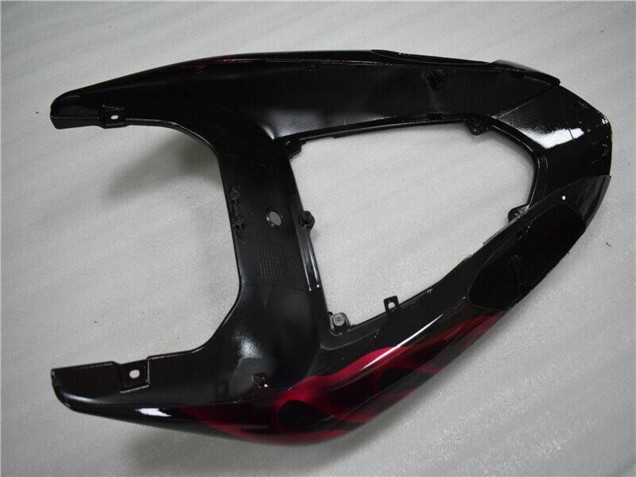 Mejores Carenado Moto Kawasaki ZX10R 2006-2007 - Negro Brillante Rojo Llama