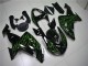 Mejores Carenados Moto Kawasaki ZX10R 2006-2007 - Negro Brillante Verde Llama