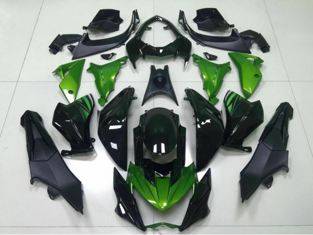 Mejores Carenado Moto Kawasaki Z800 2013-2018 - Verde Negro Brillante