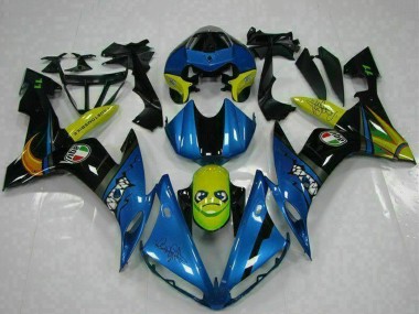 Mejores Carenados Moto Yamaha YZF R1 2004-2006 - Azul Amarillo Tiburón