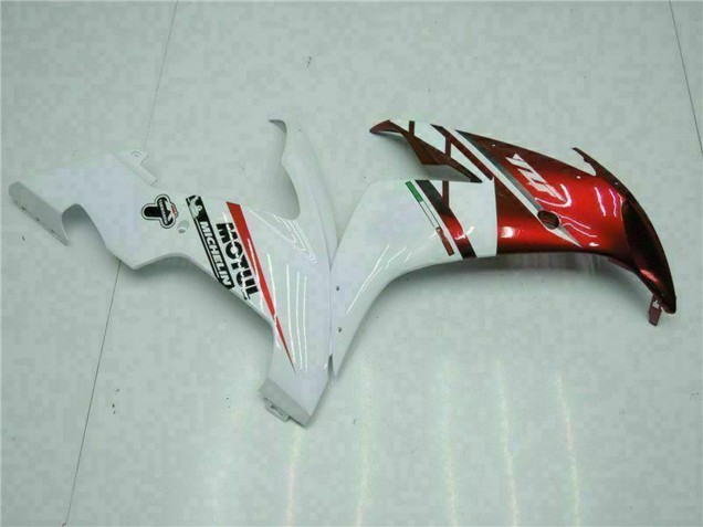 Mejores Carenados Moto Yamaha YZF R1 2004-2006 - Blanco Rojo Amarillo Motul 46