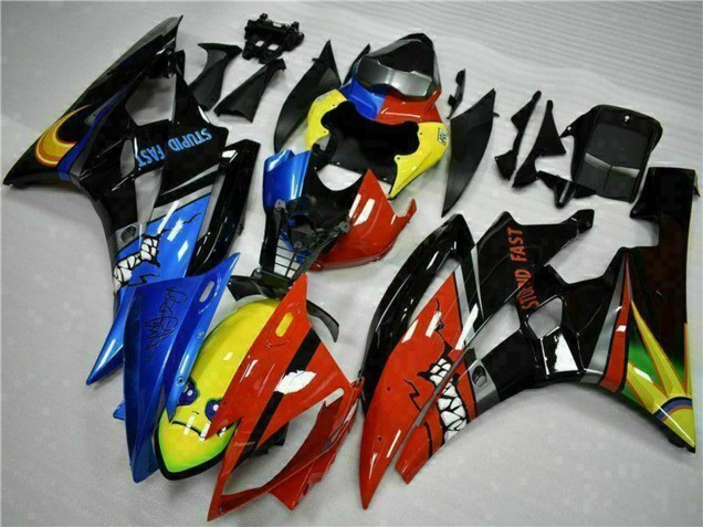 Mejores Carenados Moto Yamaha YZF R6 2006-2007 - Amarillo Azul Rojo Negro Brillante Tiburón