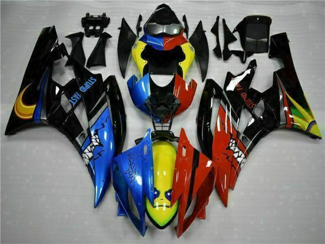 Mejores Carenados Moto Yamaha YZF R6 2006-2007 - Amarillo Azul Rojo Negro Brillante Tiburón