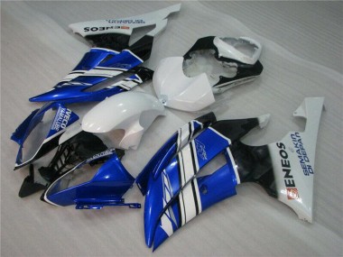 Mejores Carenados Moto Yamaha YZF R6 2008-2016 - Blanco Azul Negro ENEOS Semakin Didepan