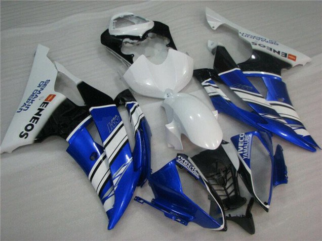 Mejores Carenados Moto Yamaha YZF R6 2008-2016 - Blanco Azul Negro ENEOS Semakin Didepan