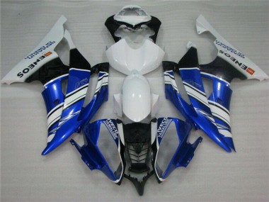 Mejores Carenados Moto Yamaha YZF R6 2008-2016 - Blanco Azul Negro ENEOS Semakin Didepan