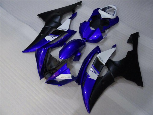 Mejores Carenados Moto Yamaha YZF R6 2008-2016 - Blanco Azul Negro Mate