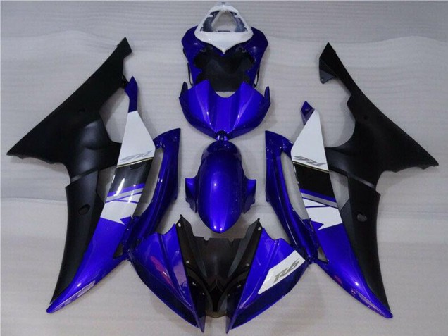Mejores Carenados Moto Yamaha YZF R6 2008-2016 - Blanco Azul Negro Mate