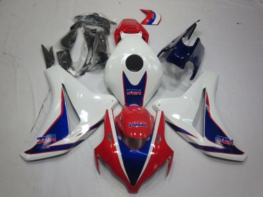 Mejores Carenados Moto Honda CBR1000RR 2008-2011 - Blanco Rojo Azul HRC Estilo