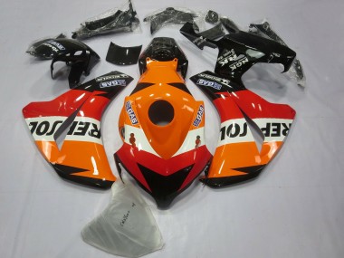 Mejores Carenado Moto Honda CBR1000RR 2008-2011 - Naranja Blanco Rojo Negro Brillante Repsol