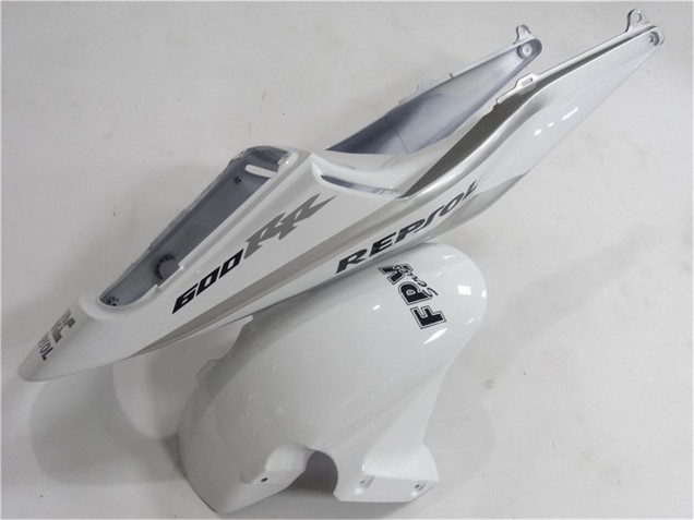 Mejores Carenado Moto Honda CBR600RR 2003-2004 - Blanco Plata Negro Repsol