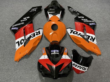 Mejores Carenados ABS Honda CBR1000RR 2004-2005 - Naranja Blanco Rojo Negro Brillante Repsol