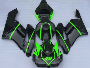 Mejores Carenados Moto Honda CBR1000RR 2004-2005 - Negro Brillante Alta Visibilidad Verde