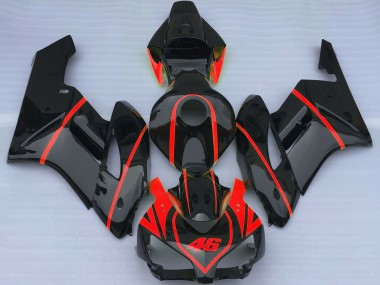 Mejores Carenados Moto Honda CBR1000RR 2004-2005 - Negro Brillante Rojo