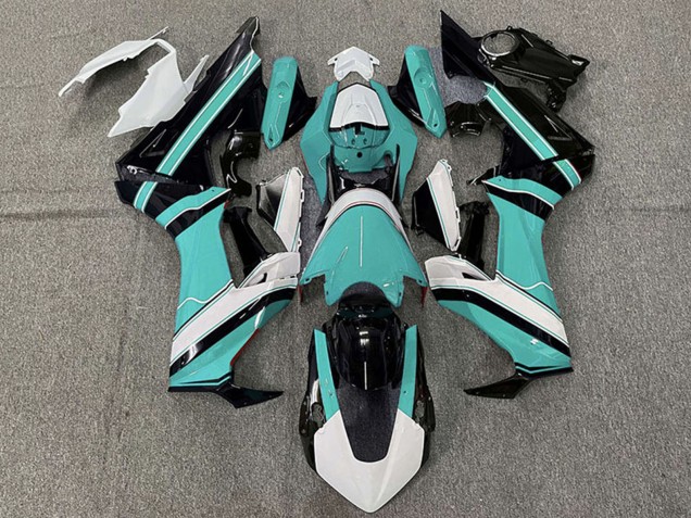 Mejores Carenados Moto Honda CBR1000RR 2017-2023 - Blanco Cian Azul Negro Brillante