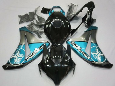 Mejores Carenados Moto Honda CBR1000RR 2008-2011 - Azul Claro Gris Negro Brillante