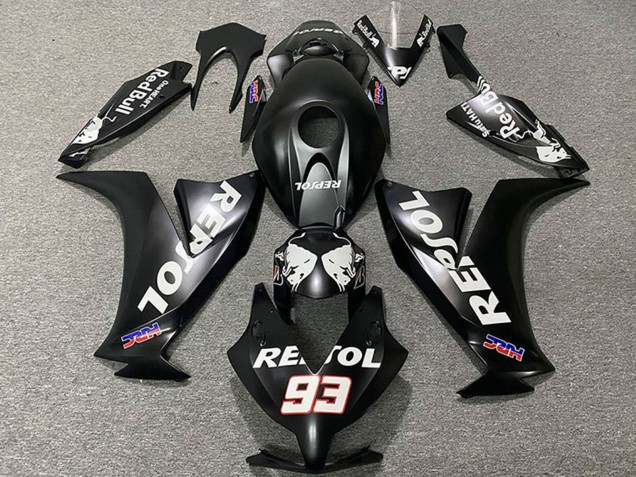 Mejores Carenados Moto Honda CBR1000RR 2012-2016 - Negro Mate Blanco Repsol HRC 93