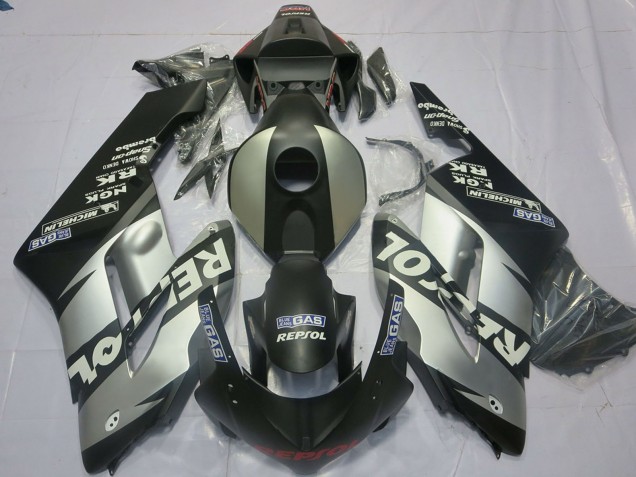 Mejores Carenados Moto Honda CBR1000RR 2004-2005 - Plata Gris Negro Mate Repsol