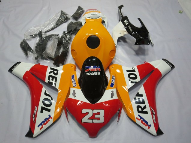 Mejores Carenados Moto Honda CBR1000RR 2008-2011 - Naranja Blanco Rojo Negro Brillante Repsol 23