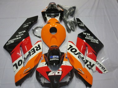 Mejores Carenados Moto Honda CBR1000RR 2004-2005 - Naranja Blanco Rojo Negro Brillante Repsol 26