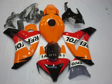Mejores Carenado Moto Honda CBR1000RR 2008-2011 - Naranja Blanco Rojo Negro Brillante Repsol