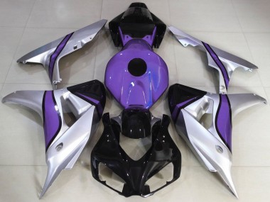 Mejores Carenados Moto Honda CBR1000RR 2006-2007 - Plata Púrpura Negro Brillante